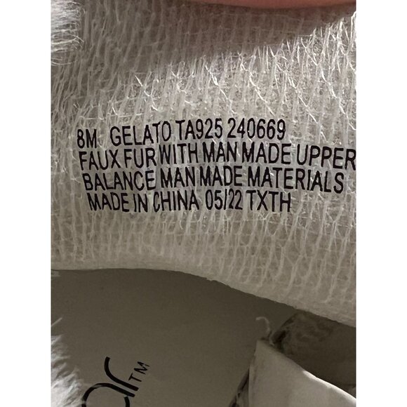 Sugar Gelato Boots Girls Size 8 M Silver Metallic Glitter White Faux Fur Lace-up - Picture 9 of 10